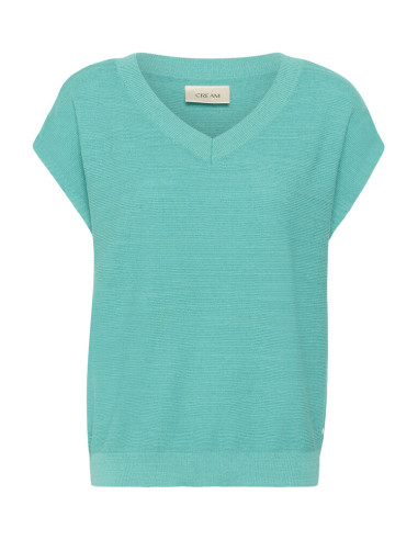 CrEvisa Knit Blouse | Ceramic