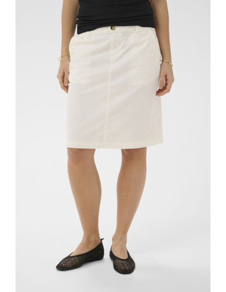 CRBerta Twill Skirt | White