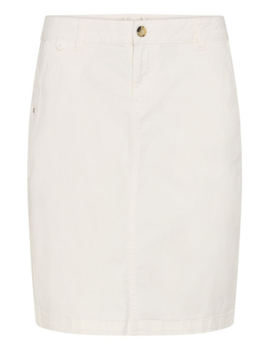 CRBerta Twill Skirt | White