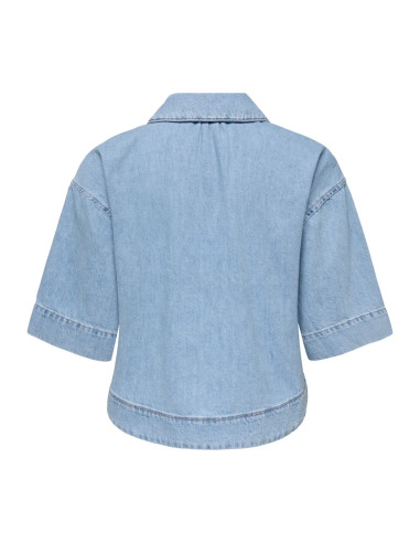 OnlCleo Crop Dnm Shirt | LtBlue