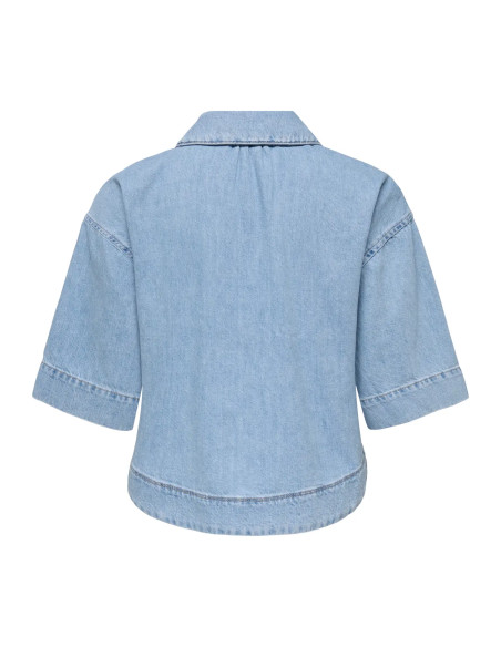 OnlCleo Crop Dnm Shirt | LtBlue