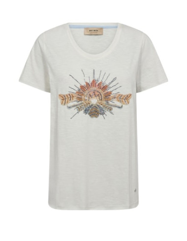 MmTonia O-SS Glam Tee | Ecru