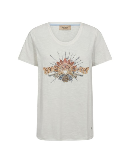 MmTonia O-SS Glam Tee | Ecru
