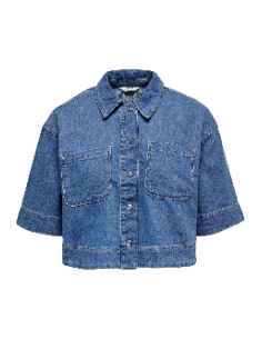 OnlCleo Crop Dnm Shirt | MedBlue 2