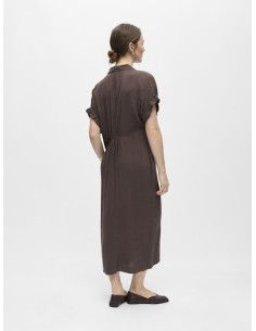 ObjSanne Tiana S/S Dress | Brown 2