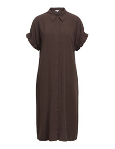 ObjSanne Tiana S/S Dress | Brown