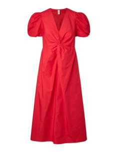 YasStray Midi Dress | Tomato