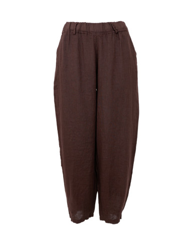 Barrel Linen Pant | Coffee