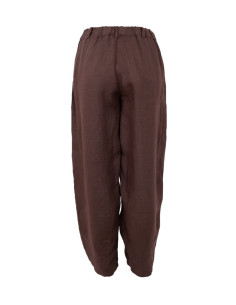 Barrel Linen Pant | Coffee 2