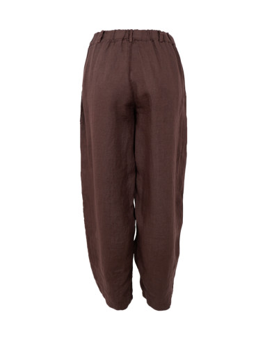 Barrel Linen Pant | Coffee