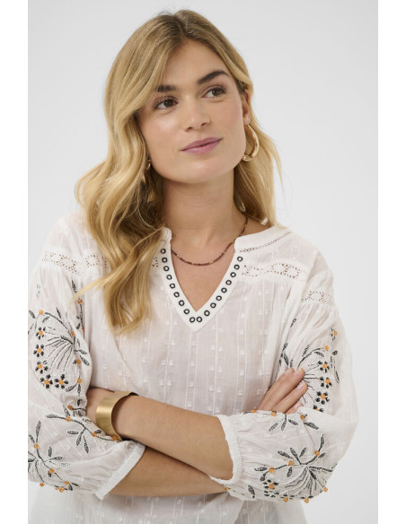 CrSereni Blouse | White