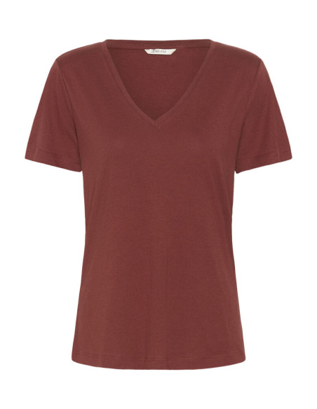 CRNaia Deep V-neck T-shirt | Brandy