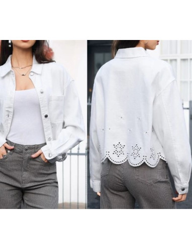 Jeansjacka Brodyr | White