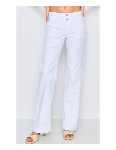 Vita jeans m fickor | Vit