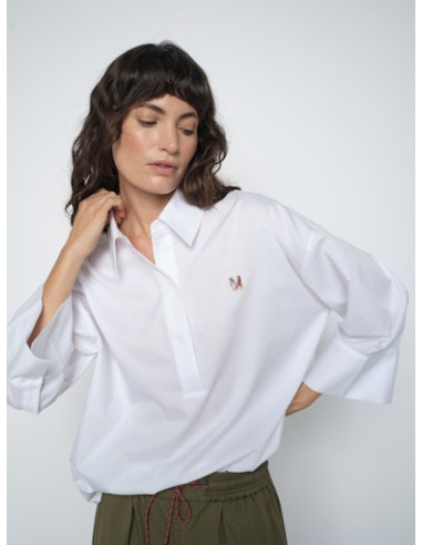 MmBritze Cotton Blouse | White