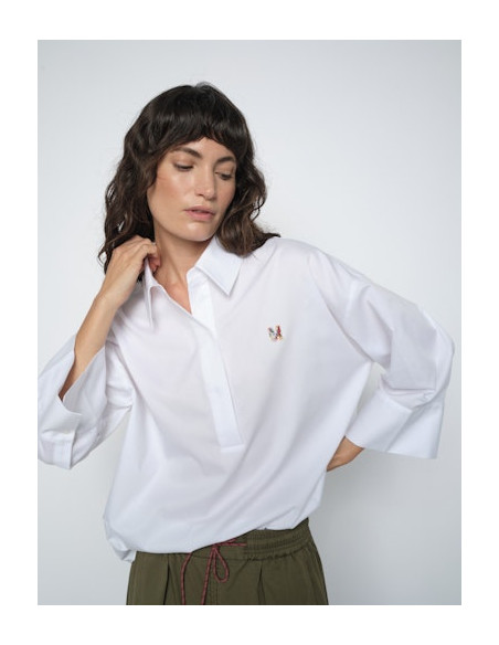 MmBritze Cotton Blouse | White