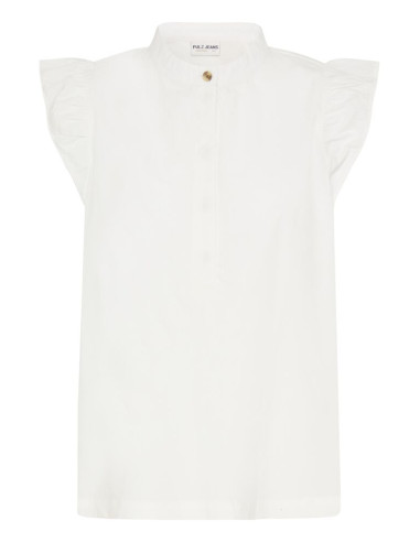 PzCleo SS Blouse | White