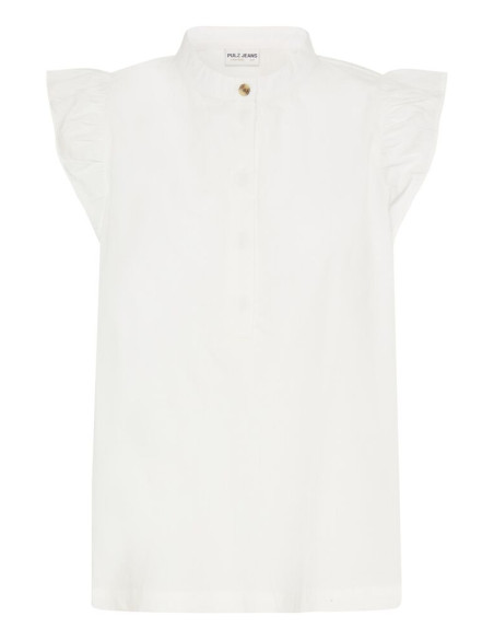 PzCleo SS Blouse | White
