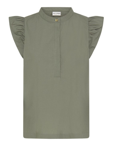 PzCleo SS Blouse | Green