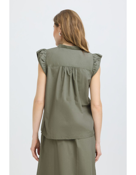 PzCleo SS Blouse | Green