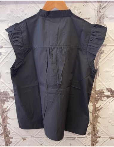 PzCleo SS Blouse | Black