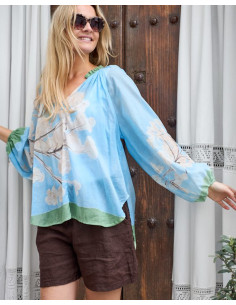 BcCamellia Blouse | Blue 2