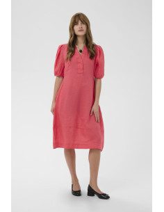 CuAniela Placket Dress | Coral