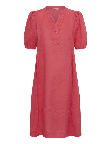 CuAniela Placket Dress | Coral