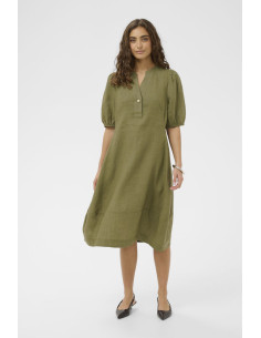 CuAniela Placket Dress | Green