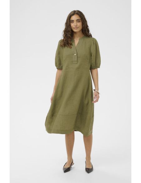 CuAniela Placket Dress | Green