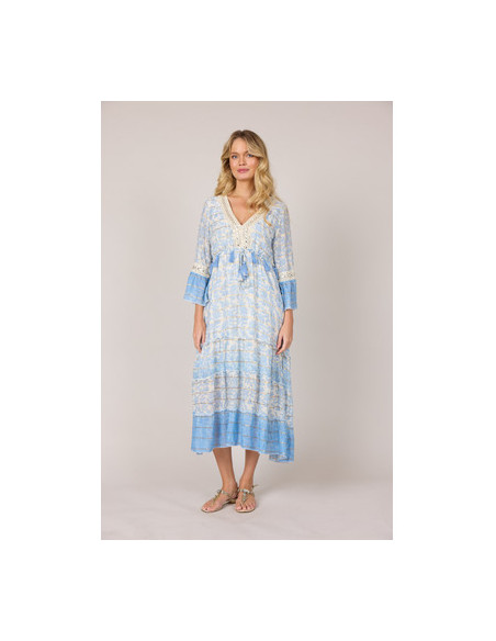 Mille Long Dress | Blue