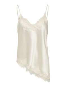 OnlBella Satin Lace Top | Cloud