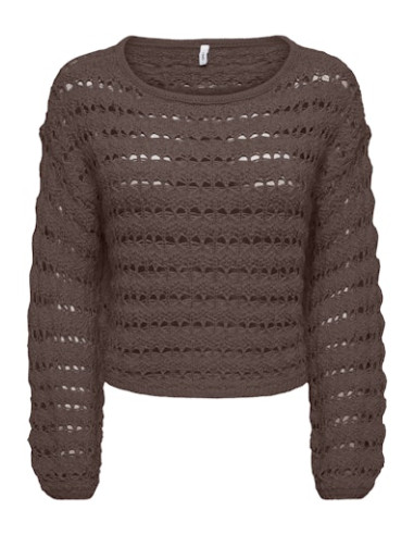 OnlGeena Pattern Knit | Chocolate