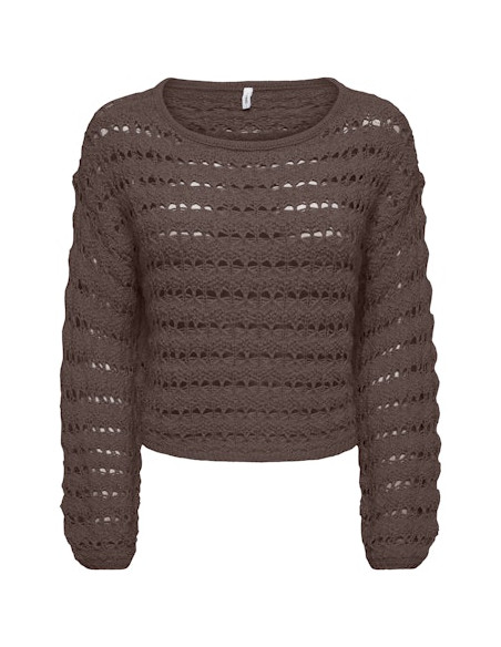 OnlGeena Pattern Knit | Chocolate