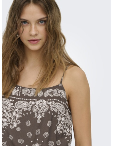 OnlRamse Strap Band Top | Chocolate