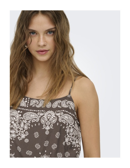 OnlRamse Strap Band Top | Chocolate
