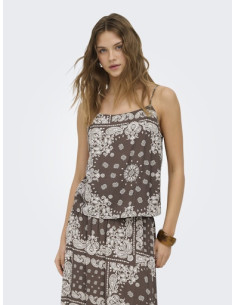 OnlRamse Strap Band Top | Chocolate