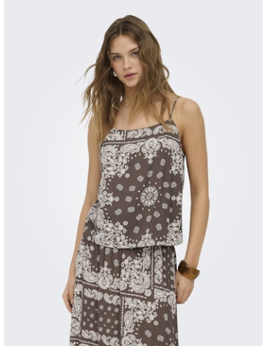OnlRamse Strap Band Top | Chocolate