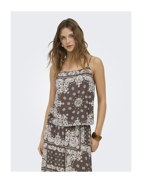 OnlRamse Strap Band Top | Chocolate