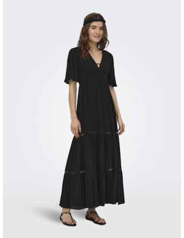 ONLMya Chiara Long Dress | Black