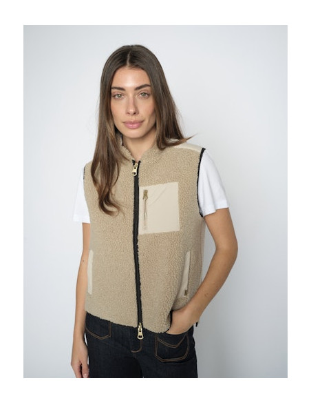MmRowe Teddy Vest | Feather Gray