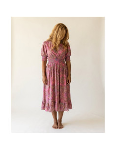 Bella Paisley Long Dress | Rose 2