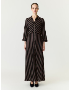YasSavanna Long Shirt Dress | Chocolate