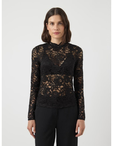 YasLacey Lace Top | Black