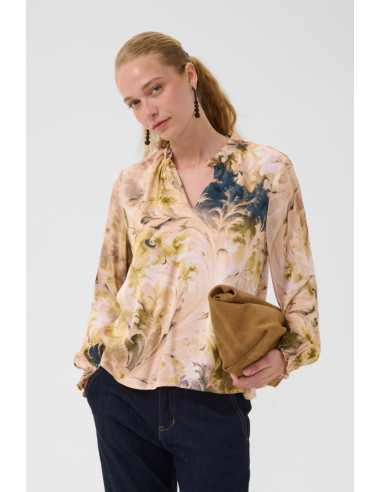 CuAndora Blouse  | Blue/Green