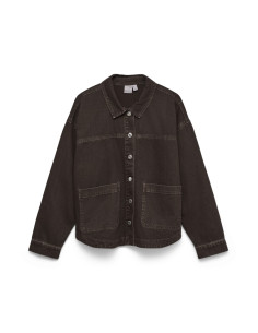 VmJamie Denim Shacket | chocolate