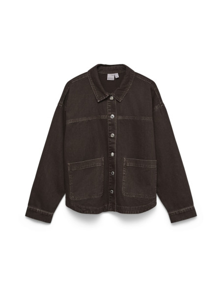 VmJamie Denim Shacket | chocolate