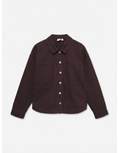 VmJamie Denim Shacket | Wine