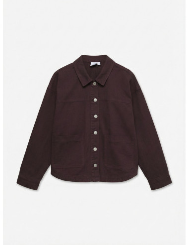 VmJamie Denim Shacket | Wine