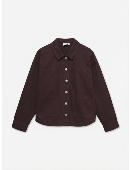 VmJamie Denim Shacket | Wine